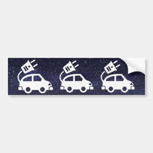 Symbool voor elektrische auto's bumpersticker