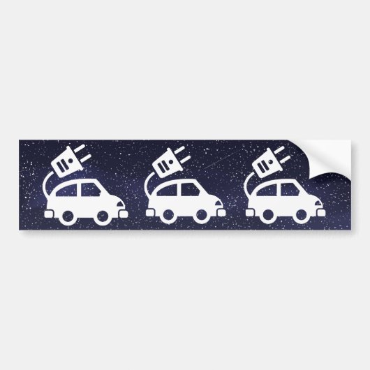 Symbool voor elektrische auto's bumpersticker (Voorkant)