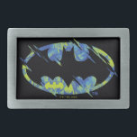 Symbool voor elektrische opstand gesp<br><div class="desc">Bekijk dit elektrische symbool van de Batman met groene en blauwe halftone effecten!</div>