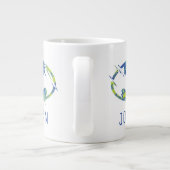 Symbool voor elektrische opstand grote koffiekop (Achterkant)