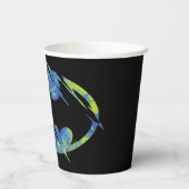 Symbool voor elektrische opstand papieren bekers (Achterkant)