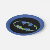 Symbool voor elektrische opstand papieren bordje (Gekanteld)