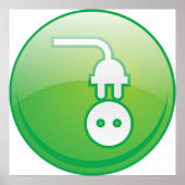 Symbool voor elektrische stekker poster (Voorkant)