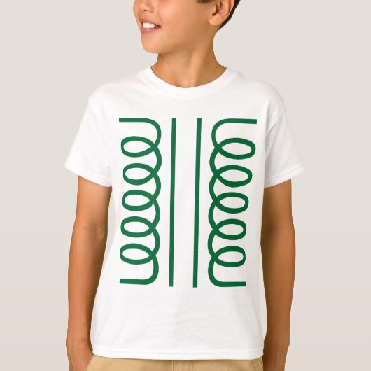 Symbool voor elektrische transformator t-shirt (Voorkant)