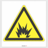 Symbool voor explosiegevaar sticker (Vel)