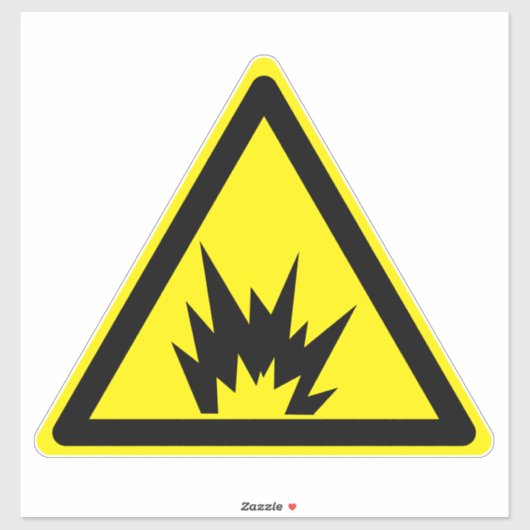 Symbool voor explosiegevaar sticker (Vel)