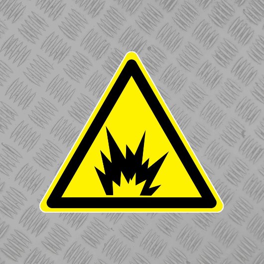 Symbool voor explosiegevaar sticker