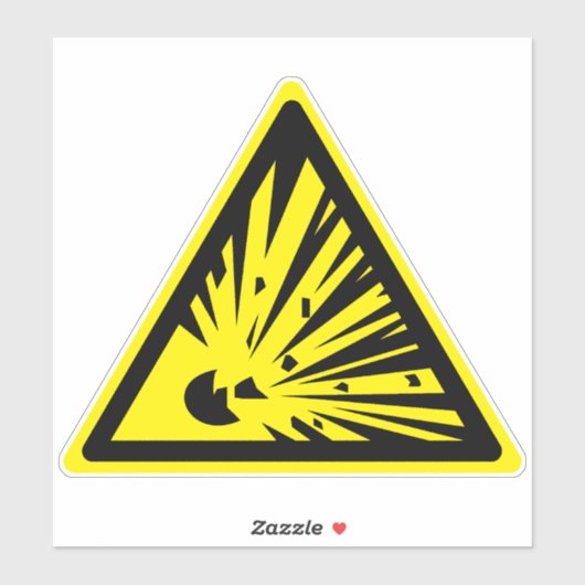 Symbool voor explosievengevaar sticker (Vel)