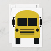 symbool voor gele schoolbus briefkaart (Voorkant / Achterkant)