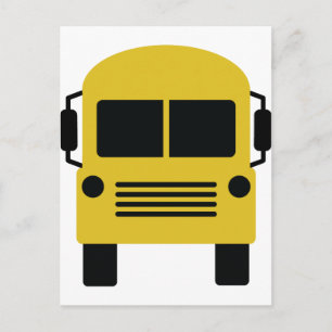 symbool voor gele schoolbus briefkaart