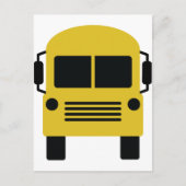 symbool voor gele schoolbus briefkaart (Voorkant)