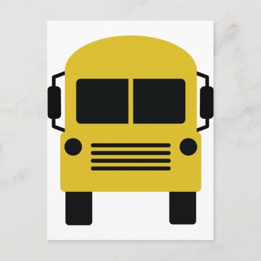 symbool voor gele schoolbus briefkaart (Voorkant)
