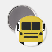 symbool voor gele schoolbus magneet (Voorkant / Achterkant)