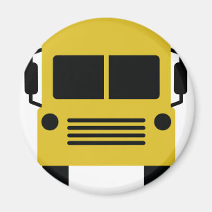 symbool voor gele schoolbus magneet