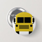 symbool voor gele schoolbus ronde button 5,7 cm (Voorkant /achterkant)