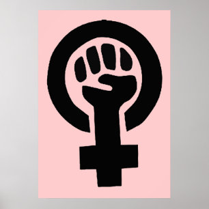 Symbool voor gendergelijkheid bij vrouwelijke vrou poster