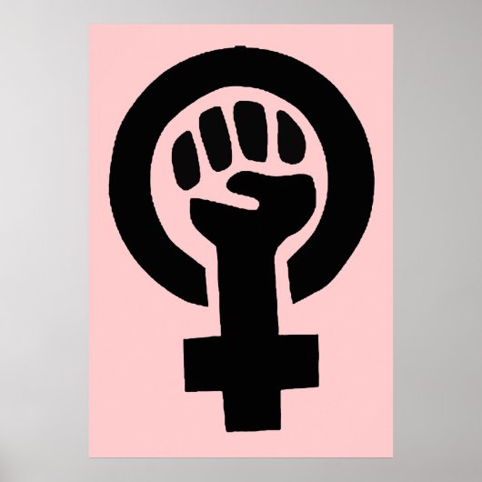 Symbool voor gendergelijkheid bij vrouwelijke vrou poster (Voorkant)