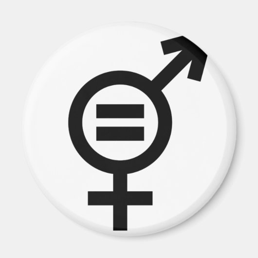 Symbool voor gendergelijkheid magneet (Voorkant)