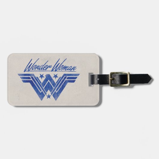 Symbool voor gestapelde sterren in Wonder Woman Bagagelabel (Voorkant horizontaal)