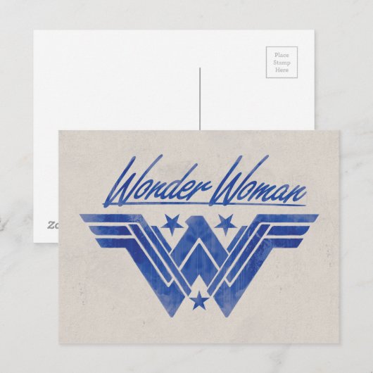 Symbool voor gestapelde sterren in Wonder Woman Briefkaart (Voorkant / Achterkant)