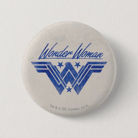 Symbool voor gestapelde sterren in Wonder Woman Ronde Button 5,7 Cm (Voorkant)