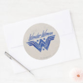 Symbool voor gestapelde sterren in Wonder Woman Ronde Sticker (Envelop)