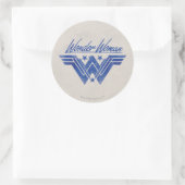 Symbool voor gestapelde sterren in Wonder Woman Ronde Sticker (Tas)