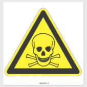 Symbool voor gevaaraanduiding voor giftig materiaa sticker (Vel)