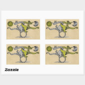 Symbool voor gouden en zilverdragers rechthoekige sticker (Vel)