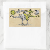 Symbool voor gouden en zilverdragers rechthoekige sticker (Tas)