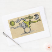 Symbool voor gouden en zilverdragers rechthoekige sticker (Envelop)