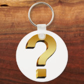 Symbool voor gouden vragen sleutelhanger (Voorkant)