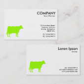 Symbool voor groene Koe Chartreuse - wit Visitekaartje (Voorkant / Achterkant)