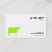 Symbool voor groene Koe Chartreuse - wit Visitekaartje (Achterkant)
