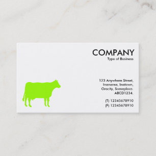 Symbool voor groene Koe Chartreuse - wit Visitekaartje