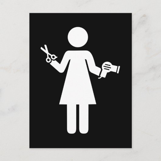 Symbool voor hairdresser briefkaart (Voorkant)