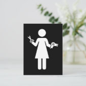 Symbool voor hairdresser briefkaart (Staand voorkant)