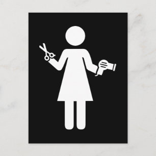 Symbool voor hairdresser briefkaart