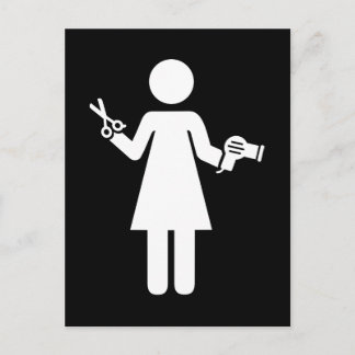 Symbool voor hairdresser briefkaart