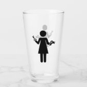 Symbool voor hairdresser glas (Achterkant)