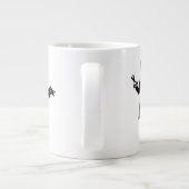 Symbool voor hairdresser grote koffiekop (Achterkant)