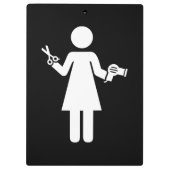 Symbool voor hairdresser klembord (Achterkant)