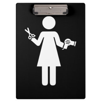 Symbool voor hairdresser klembord