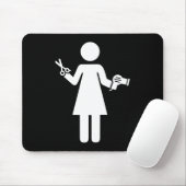Symbool voor hairdresser muismat (Met muis)