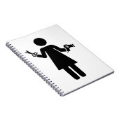 Symbool voor hairdresser notitieboek (Rechterzijde)