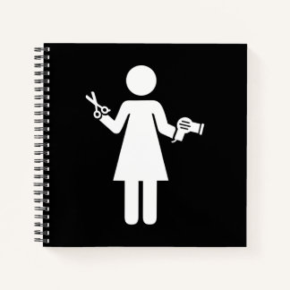 Symbool voor hairdresser notitieboek
