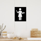 Symbool voor hairdresser poster (Keuken)