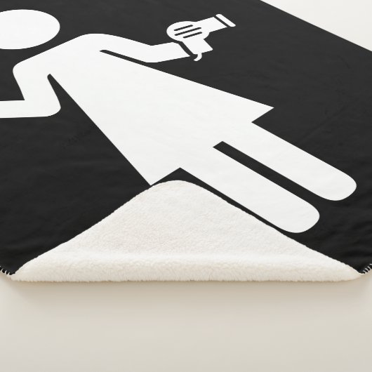 Symbool voor hairdresser sherpa deken (3/4)
