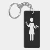 Symbool voor hairdresser sleutelhanger (Voorkant Links)