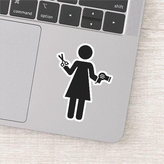 Symbool voor hairdresser sticker (Detail)